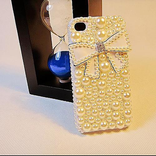 Bowknot with Pearl Hard Back Cover  for iPhone 4 / iPhone 4S