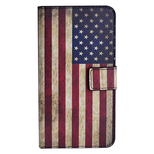 American Flag Pattern PU Leather Case with Stand and Card Slot for HTC Desire 516