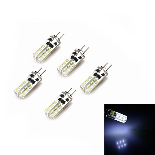 LRT-G4GS015H G4 1.5W 100lm 6000K 24-SMD 2014 LED White Light LED Corn Bulb (12V/5PCS)