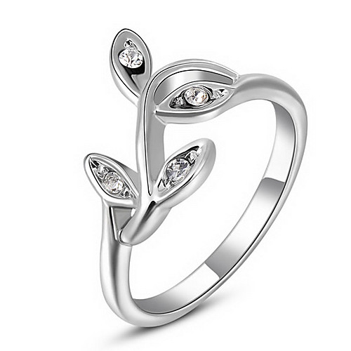 Fashion Platinum Diamanted Brunch Alloy Statement Rings(1 Pc)