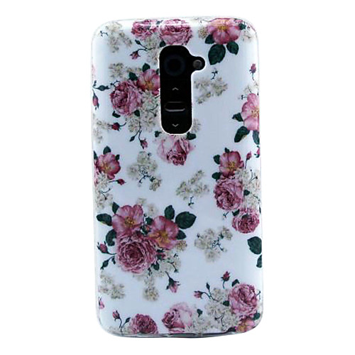 Nice Rose Flowers Pattern Soft TPU Protective Case for LG G2/D802