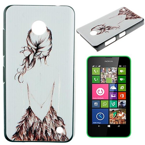 Beautiful Girl Pattern PC Hard Case for Nokia Lumia N630