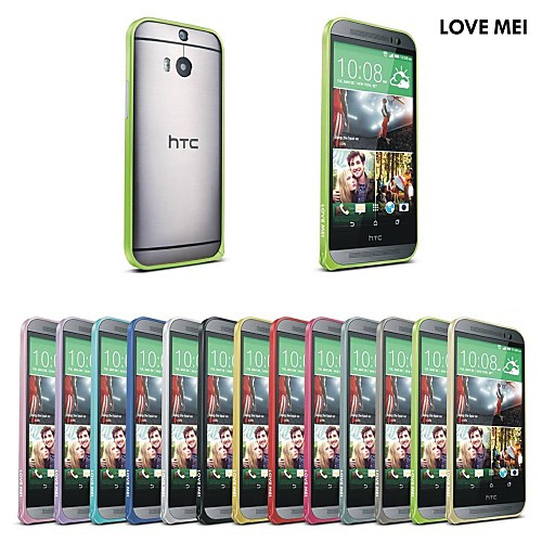 Love Mei Ultrathin Alloy Bumper Curved Edge Metal Case Cover for HTC M8(Assorted Colors)