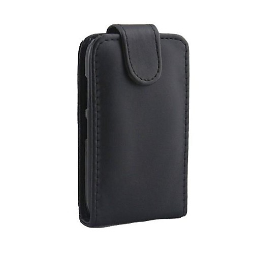 Solid Color Pattern Open Up and Down PU Leather Full Body Case for Blackberry 9720