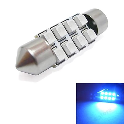 гирлянда 36мм 8x3528 SMD 1.3W 60lm привело автомобиль авто гирлянда синий свет DC 12V (2 шт)