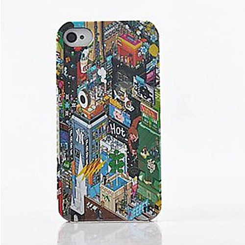 toophone Joyland пластик шумный городской карте задняя крышка для iPhone 4 / 4s