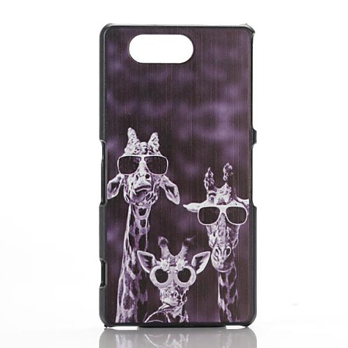 Glasses Giraffe Pattern PC Hard Case for Sony Xperia Z3 mini D5803 M55w