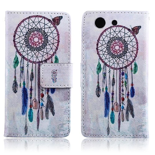 Wind Chimes Pattern PU Leather Full Body Cover with Card Slot for Sony Xperia Z3 Compact/Z3 Mini