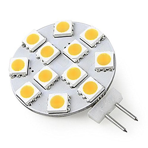 g4 3w 12x5050smd 250LM 2800-3200k теплый белый свет привели пятно лампы (dc12v)