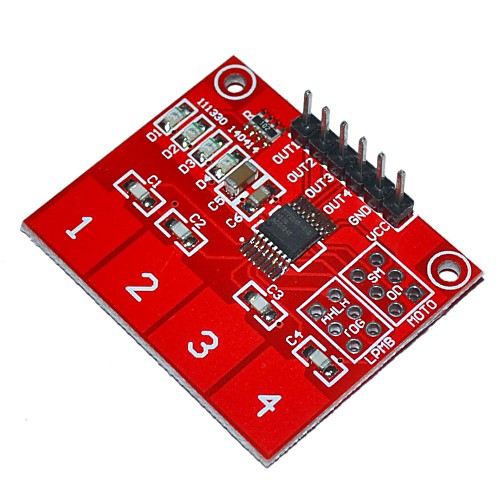 Кейс-ttp224 4-канальный цифровой модуль емкостной сенсор сенсорное управление - красный