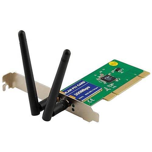 PCI 300Mbps 300M 802.11b/g/n Wireless WiFi Card Adapter for Desktop PC