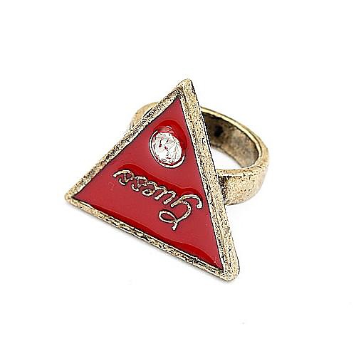 Korean Fashion Flash Diamond Rings Triangle Ietters