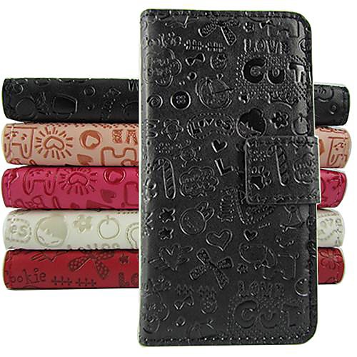 Cartoon PU Leather Full Body Case with Stand and Card Slot for Sony Xperia Z1 mini/M51w/D5503 (Assorted Colors)