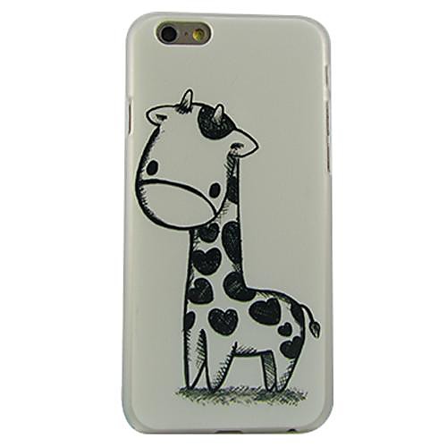 Cartoon Giraffe Pattern Plastic Hard Back Cover for iPhone 6