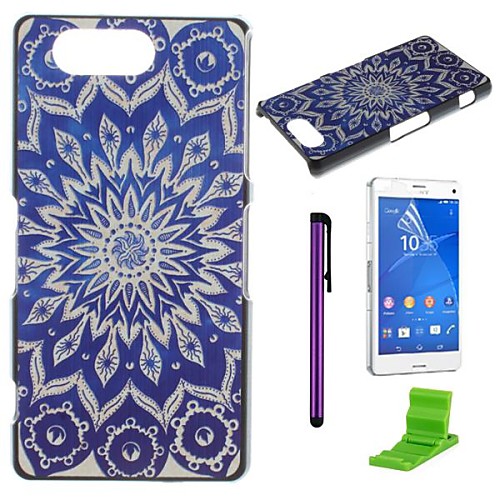 Sunflower Pattern PC Hard Case with Screen Protector,Stylus and Stand for Sony Xperia Z3 Compact / Z3 mini M55w