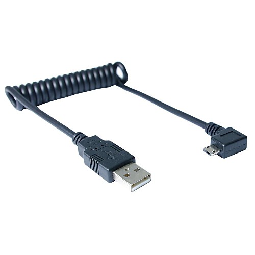 1м 3.2ft Прямоугольный 90 градусов Micro USB 5pin мужчины к USB зарядка данные стрейч кабеля для сотового телефона планшета