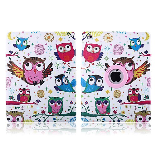 Flying Birds Pattern 360 Degree Rotation PU Leather Full Body Case with Stand for iPad Air