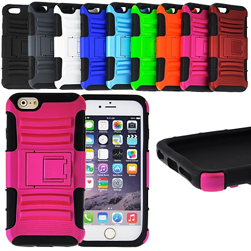 FITIN 3-in-1 Protective Silicone Case and Belt Clip with Stand Holder for iPhone 6 (Assorted Colors)