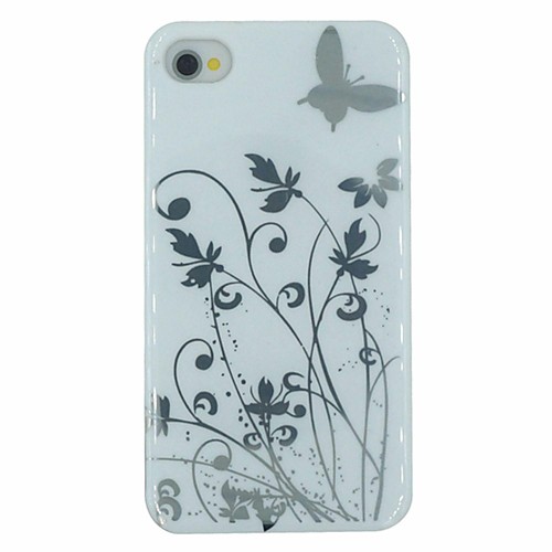 Flower Pattern PC Hard Back Cover Case for iPhone 4/4S