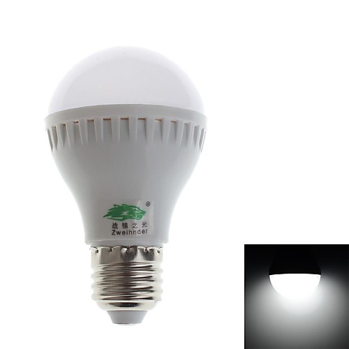 Лампы с теплым белым светом E27 5W 480LM 5500-6000K 18x2835 SMD, (100-240V)