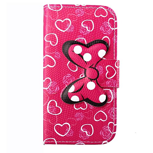 Love Bowknot Pattern Full Body PU Leather Case with Card Slot for  LG Series III L70