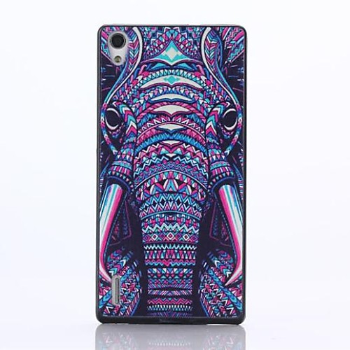 Tribal Elephant Pattern PC Hard Back Case for Huawei Ascend P7