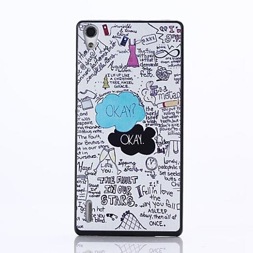 Okay Okay Pattern PC Hard Back Case for Huawei Ascend P7