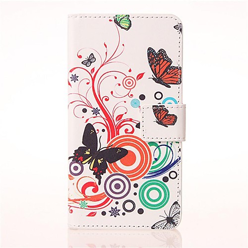 Butterly Love Flower Pattern PU Leather Case with Stand and Card Slot for Huawei Ascend Y550