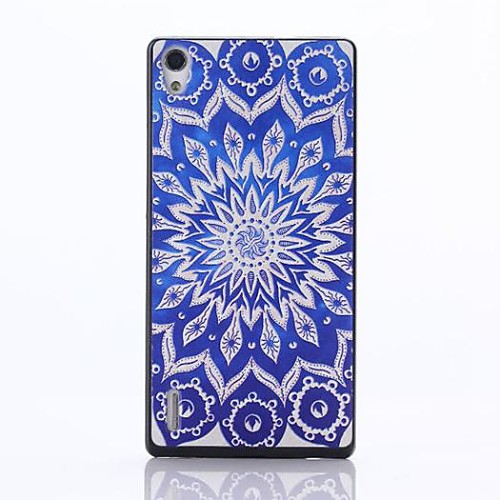 Sunflower Pattern PC Hard Back Case for Huawei Ascend P7