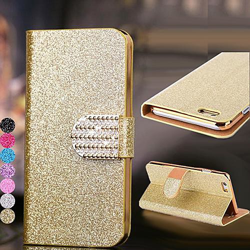 DF Glitter Pattern with Diamond Buckle Full Body Case for iPhone 6 Plus(Assorted Colors)