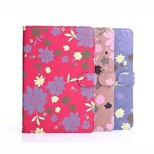 Fashion Flower Printing PU Leather Flip Smart Protective Shell Cover for iPad mini 2(Assorted Colors)