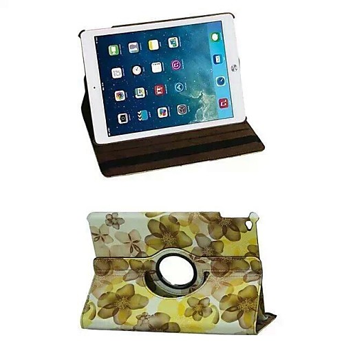 Flower Color 360 Rotating PU Leather Full Body Case with Stand for iPad Air 2/iPad 6(Assorted Color)