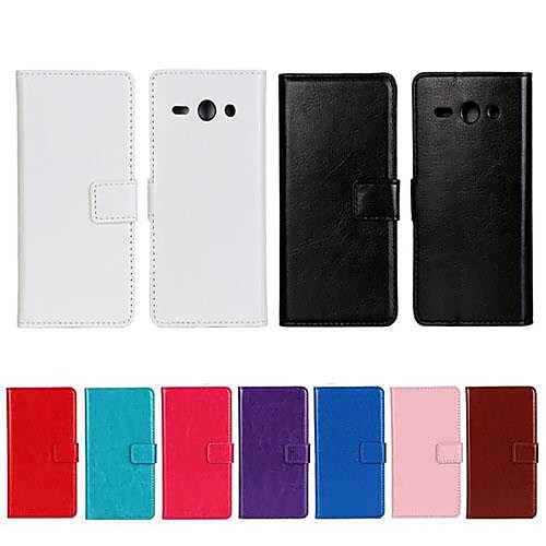 Solid Color PU Leather Full Body Case with Stand and Card Slot for Huawei Y530 (Assorted Color)