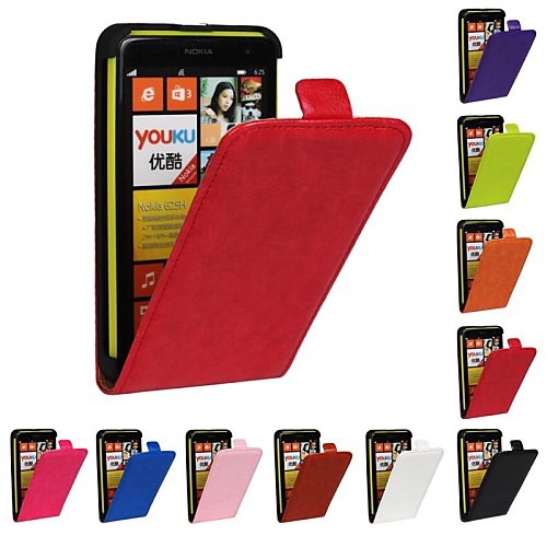 Flip-Open Horse Grain PU Leather Full Body Case for Nokia Lumia 625 (Assorted Colors)