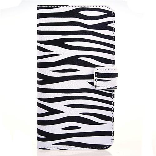 Zebra Pattern PU Leather Case with Stand and Card Slot for Huawei Ascend G7