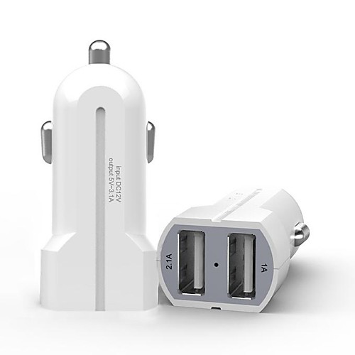 Dual USB сигареты автомобиля Powered зарядное устройство для Iphone 6/6 плюс Iphone 5 / 5s / 5с IPad и других (5В / 3.1a)