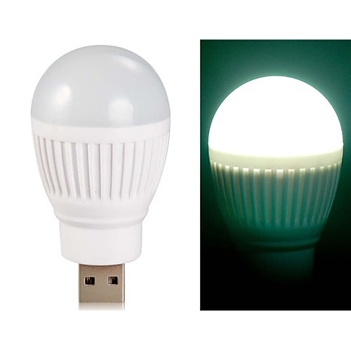 мяч лампа в форме супер яркие USB Powered мини привело ночник (белый)