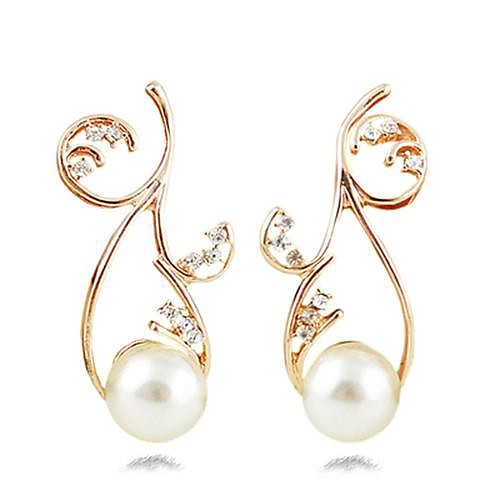 Lureme European Style Exaggerate Drill Pear Hollow Out Alloy Stud Earring