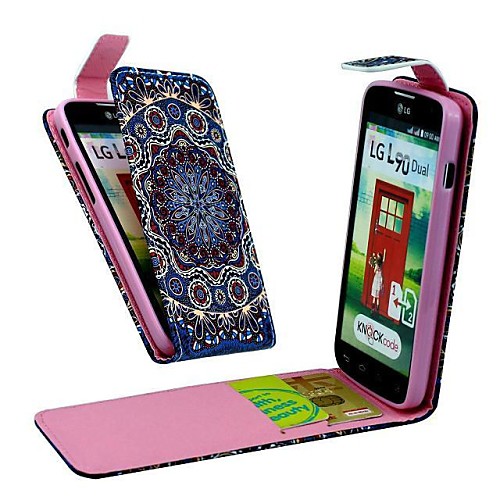 Mantora Pattern Open Up and Down PU Leather Full Body Cover with Card Slot for LG L90