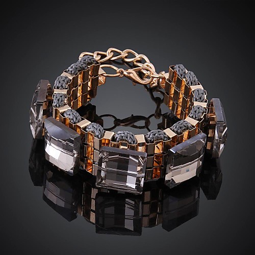 Fashion Gold Plating Inlaid Rhinestone Women's Charm Bracelets (1 Pc)