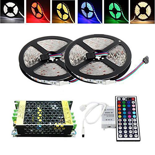 10m 150x5050 SMD RGB светодиодные полосы света и 44key питания пульта дистанционного управления и 5а питания (AC110-240V)