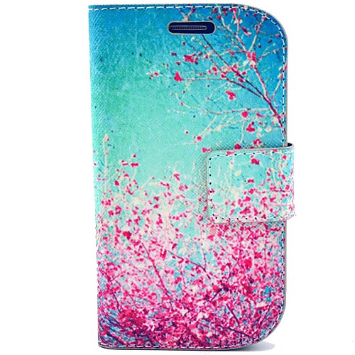 Cherry Blossom шаблон PU кожаный с футляром и слот для карт памяти для Samsung s3 мини i8190