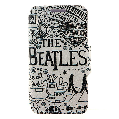 Кинстоне The Beatles Pattern Кожа PU Полный чехол для тела с подставкой для Samsung Galaxy S5 i9600