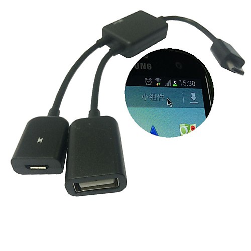 Micro USB хост OTG кабель&USB зарядка питания для Samsung Galaxy S3 / S4 / Прим.3