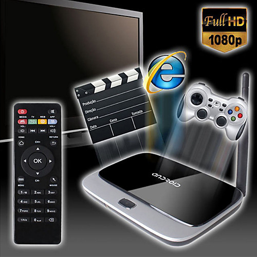 x6 Android 4.4 смарт-коробка TV (Wi-Fi, синий зуб, LAN, USB, HDMI, TF)