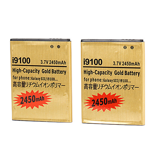 3,7 2450mah сотовый телефон Bateria для Samsung Galaxy S2 i9100 с зарядным устройством (2 батареи  1 зарядное устройство)