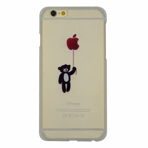 Cartoon Series of Bear with Balloon Pattern PC Hard Transparent Back Cover Case for iPhone 6