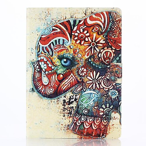 Flower Elephant Pattern PU Leahter Full Body Cover with Stand and Card Slot for Samsung Galaxy Tab S 10.5 T800