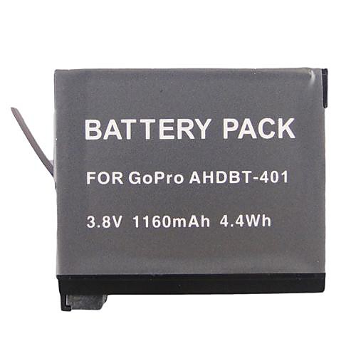 1160mah камера аккумулятор для GoPro 4 камеры ahdbt 401