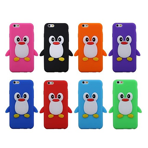 3D Cute Penguin Silicone Soft Case for iPhone 6 (Assorted Colors)